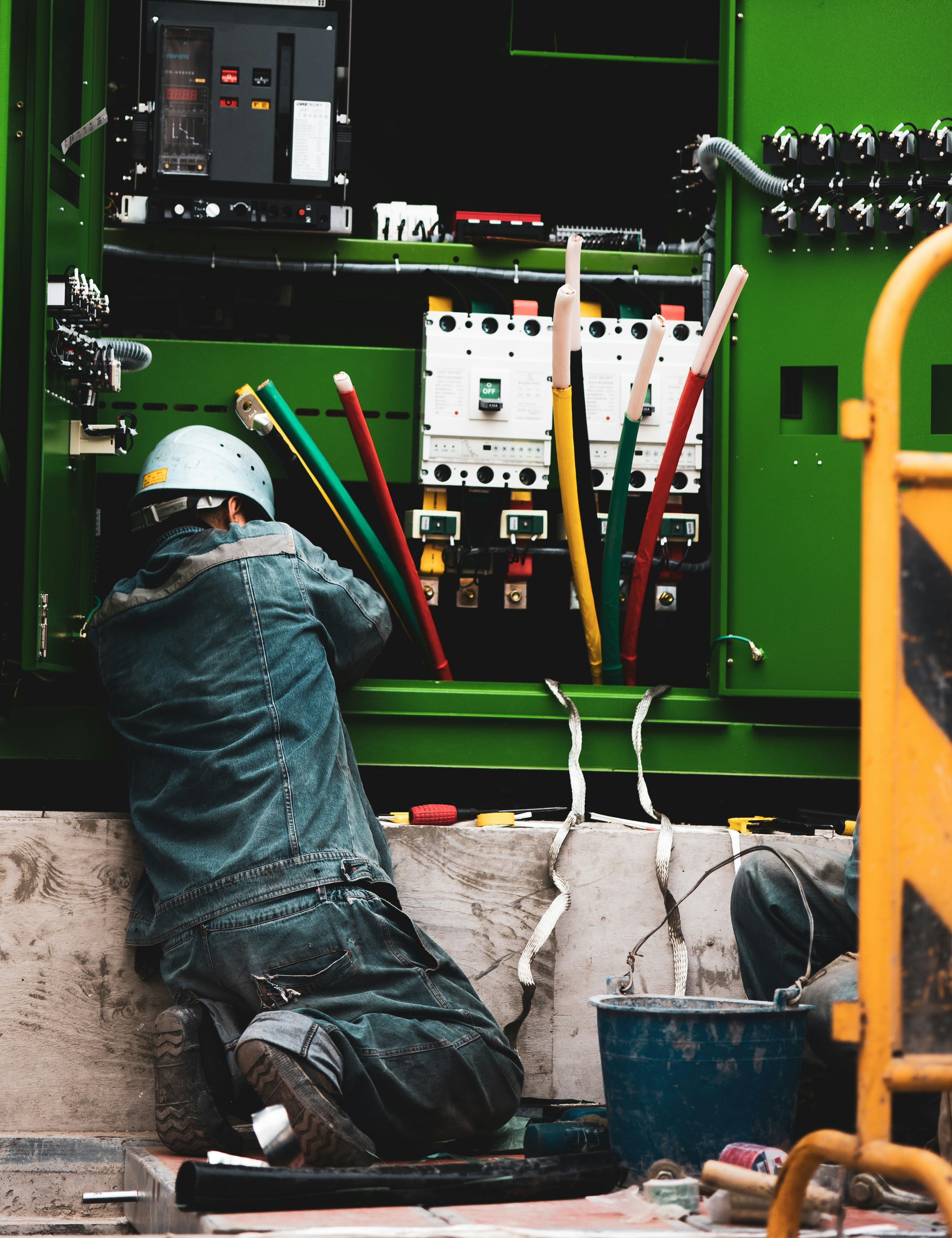HVAC technician at work